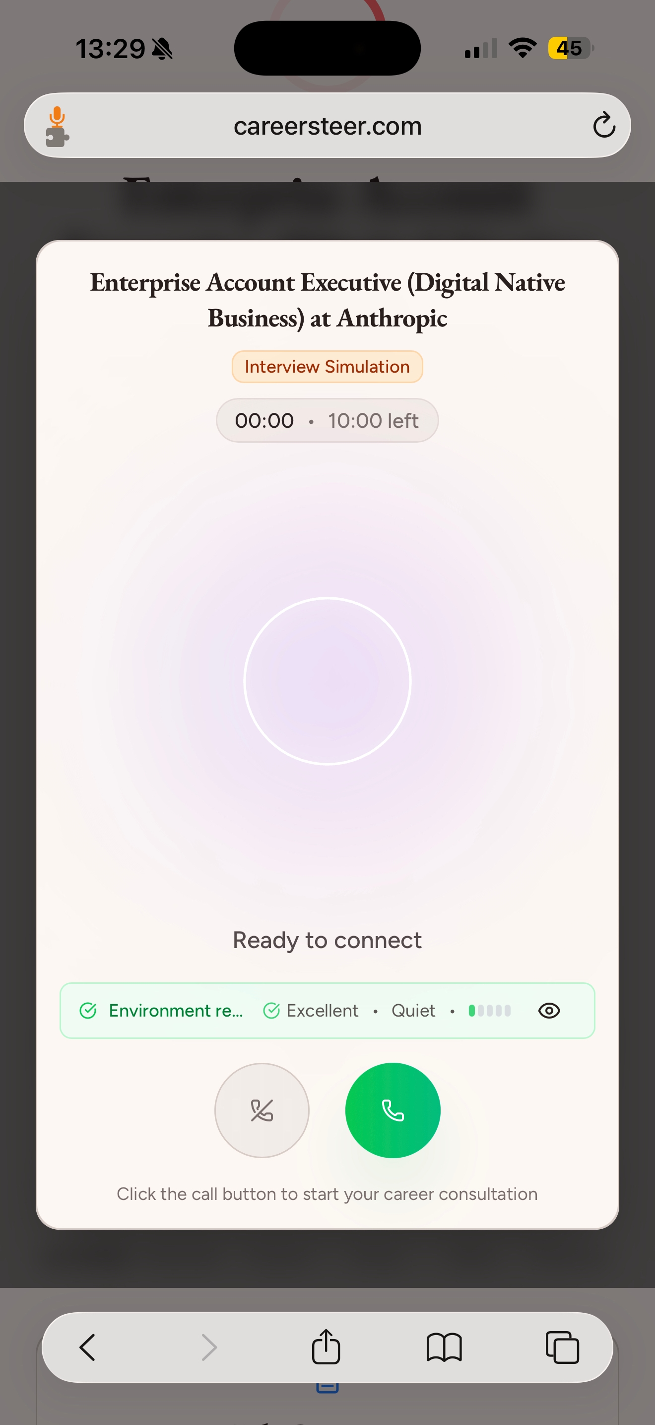 Interview Simulation screenshot